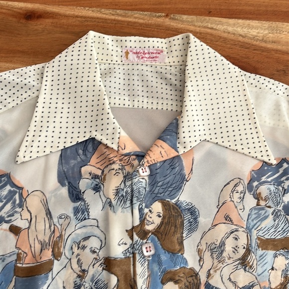 Rags for Men by Jon Dante Las Vegas Vintage Button Down Shirt sz large - Picture 2 of 11